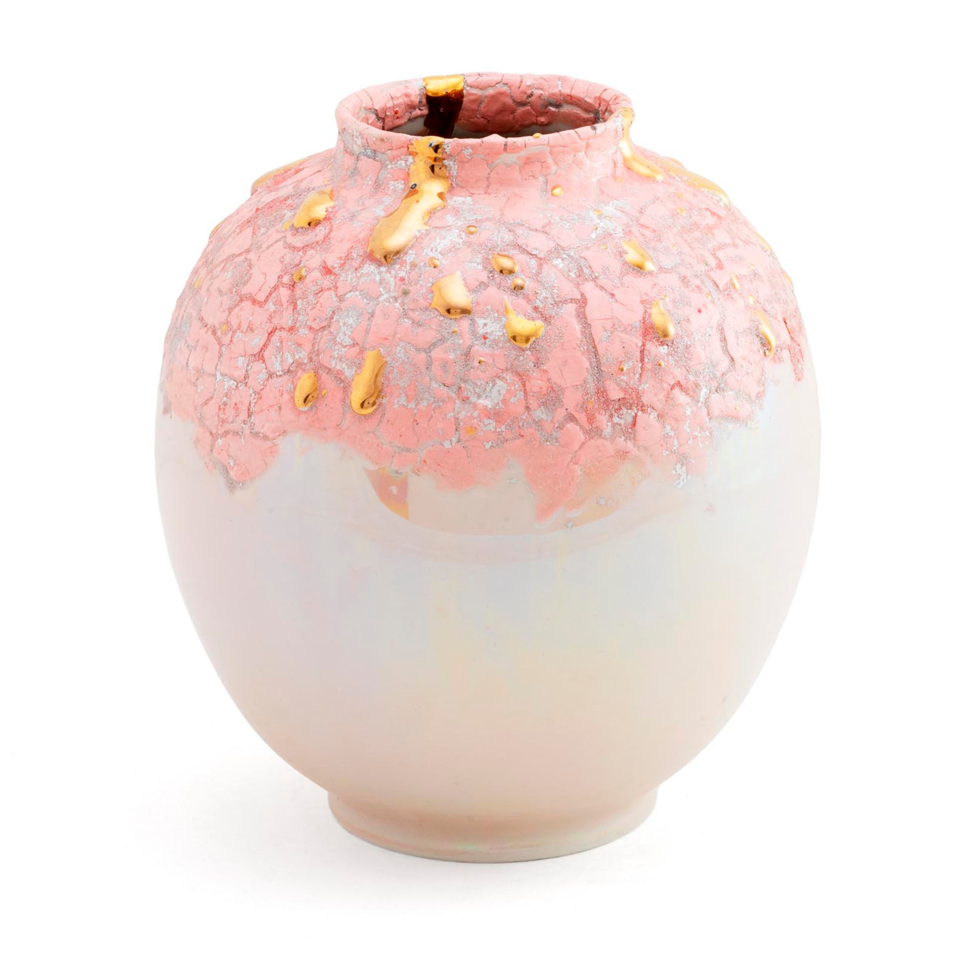 Pallas Vase Pink & Gold