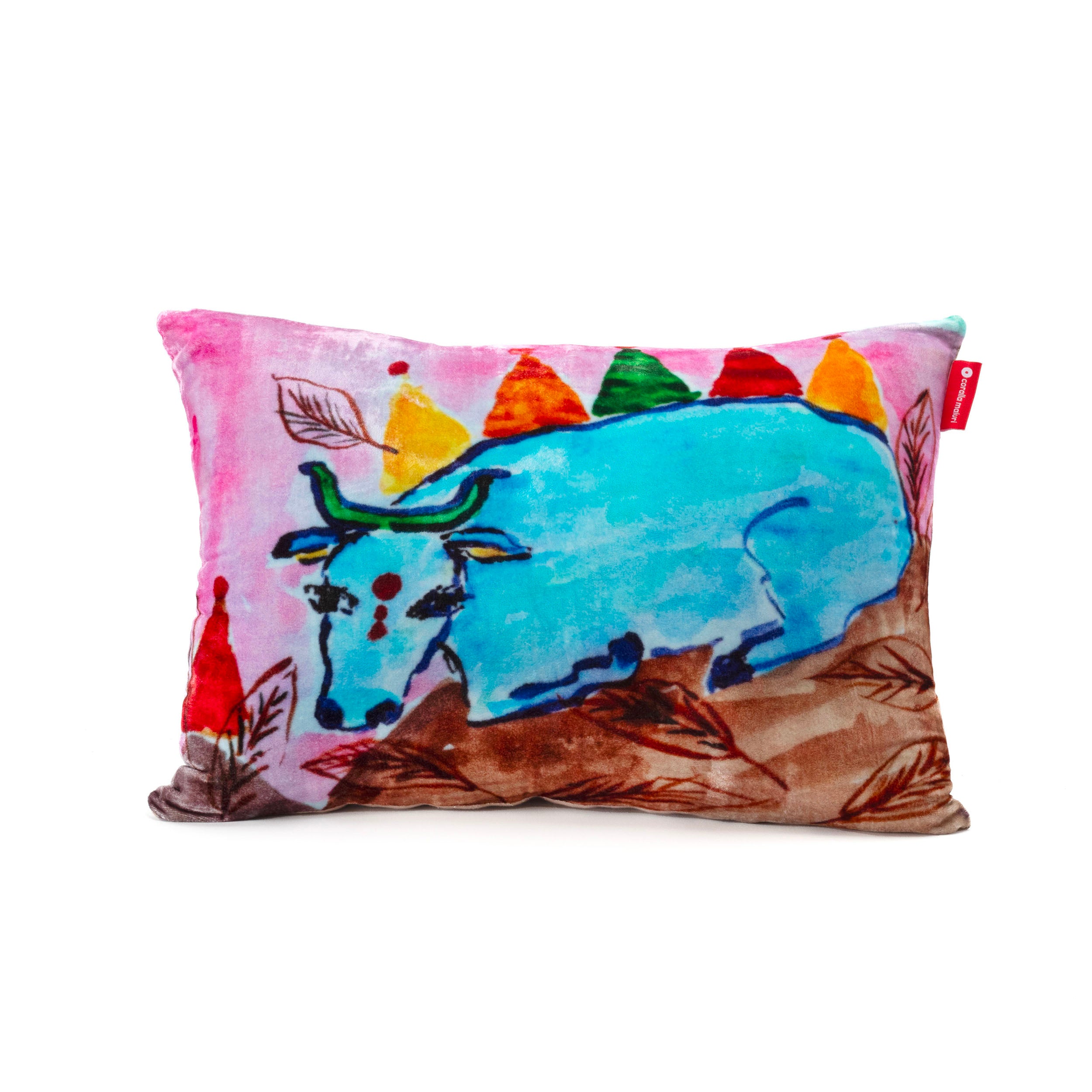 Purple & Blue Cow Cushion