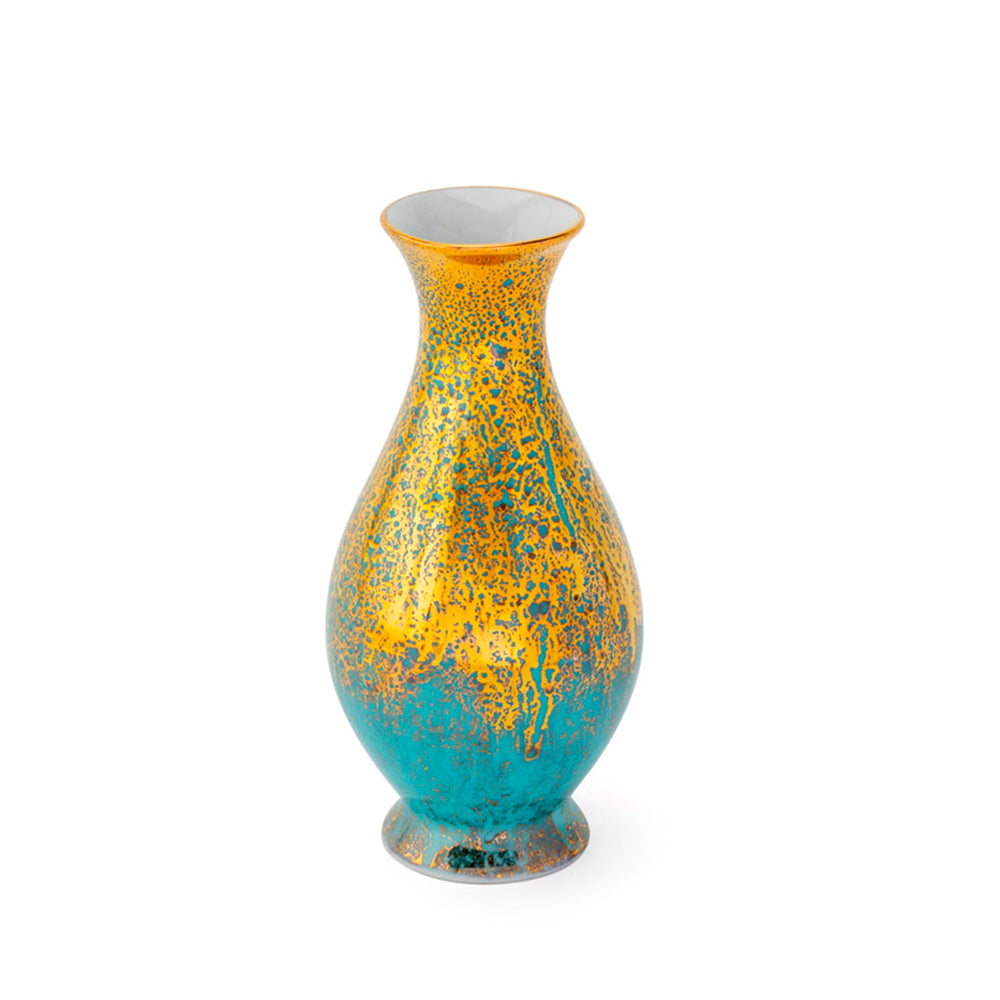 Golden Ash Small Turquoise Vase