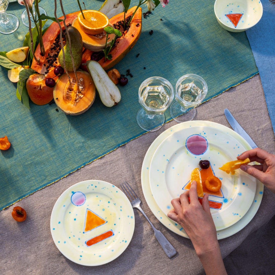 Lime Dinner Rim Plate