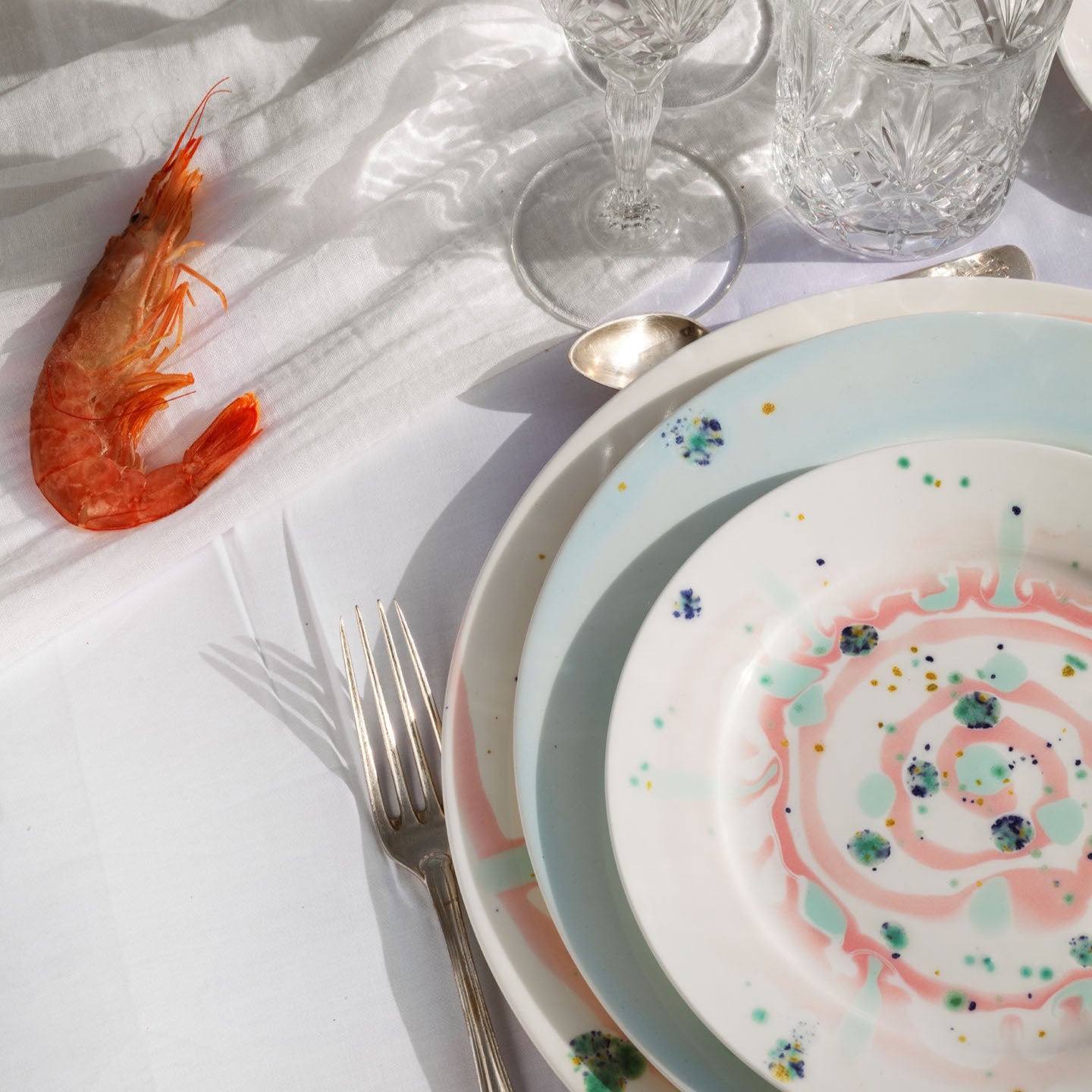 Winter Dessert Rim Plate