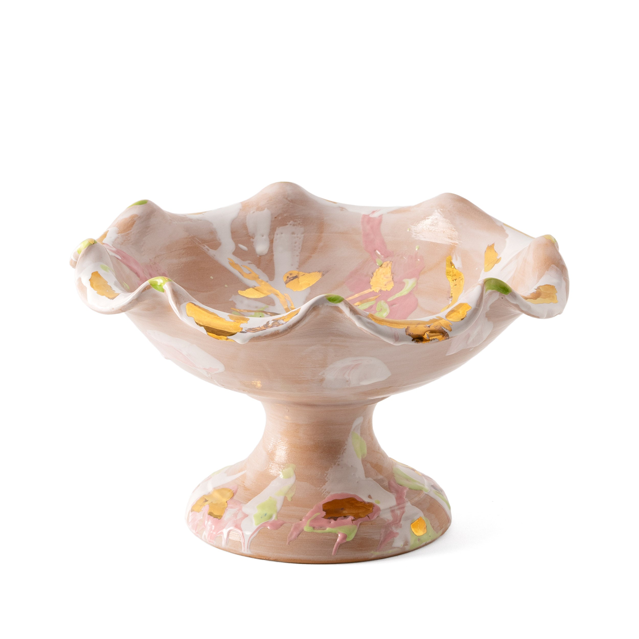 Ceramic Cake Stand Gold