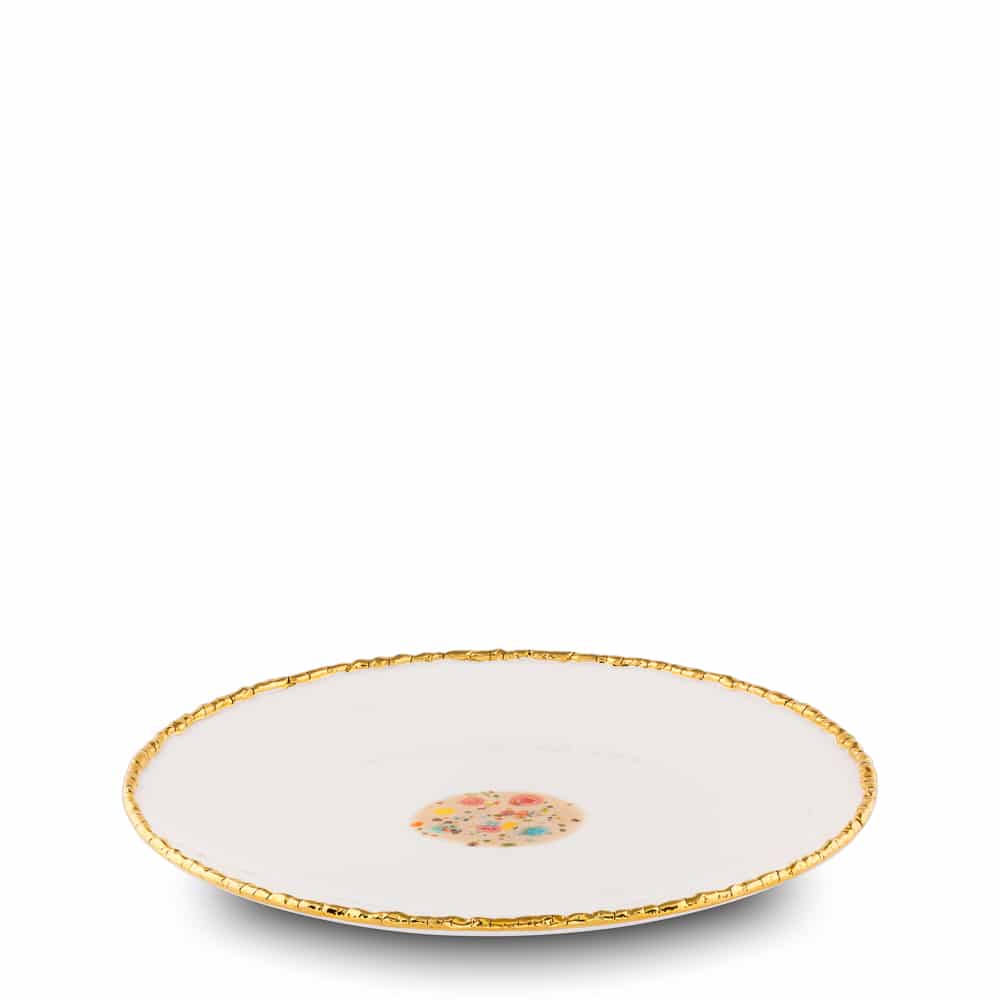 Dinner Coupe Plate 27 White Craquelé Edge Chestnut_MG_6884-Modifica