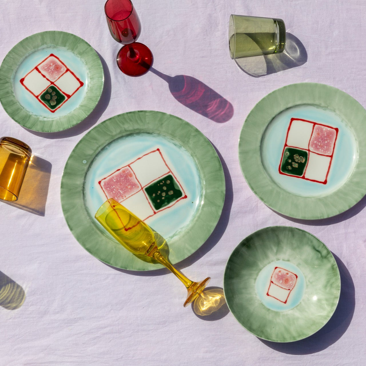 Jade Dessert Rim Plate