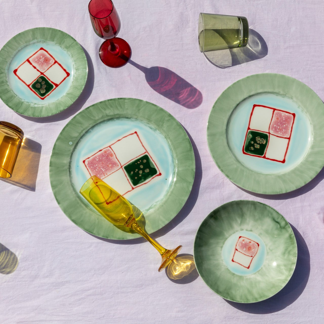 Jade Dinner Rim Plate