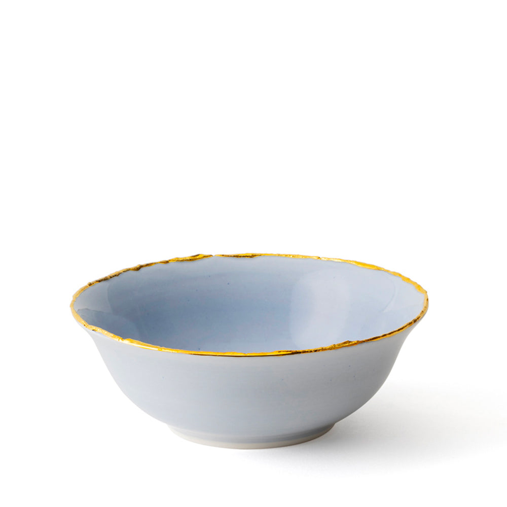 Golden Ash Blue Salad Bowl