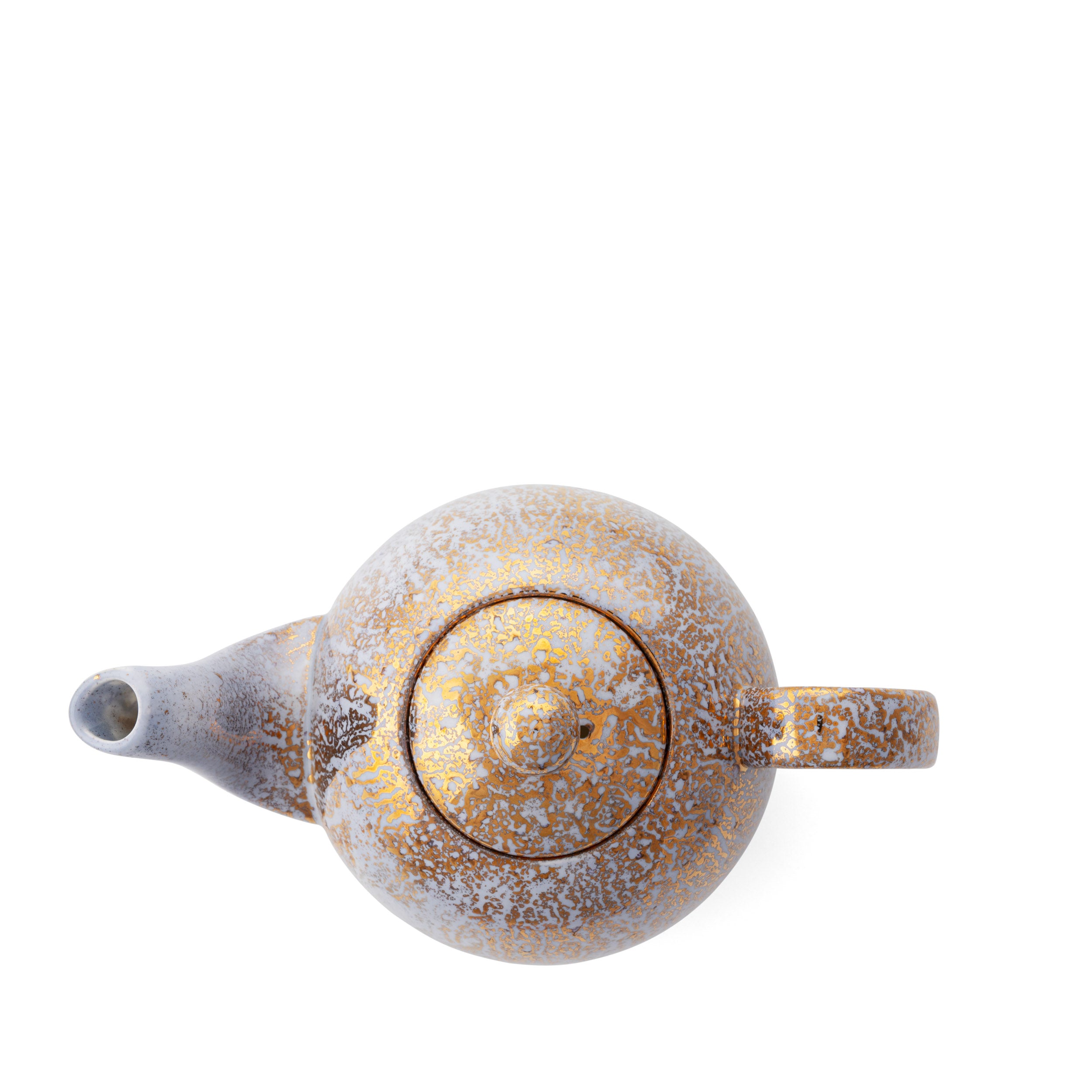 Golden Ash Blue Teapot