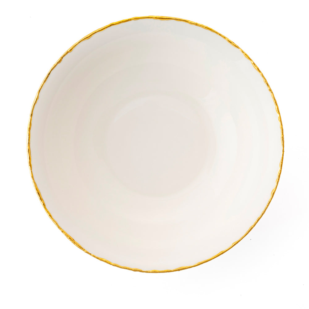Golden Ash White Salad Bowl