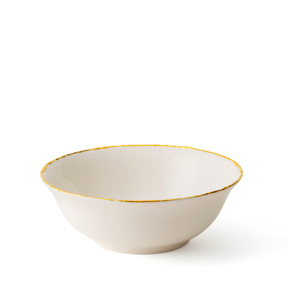 Golden Ash White Salad Bowl