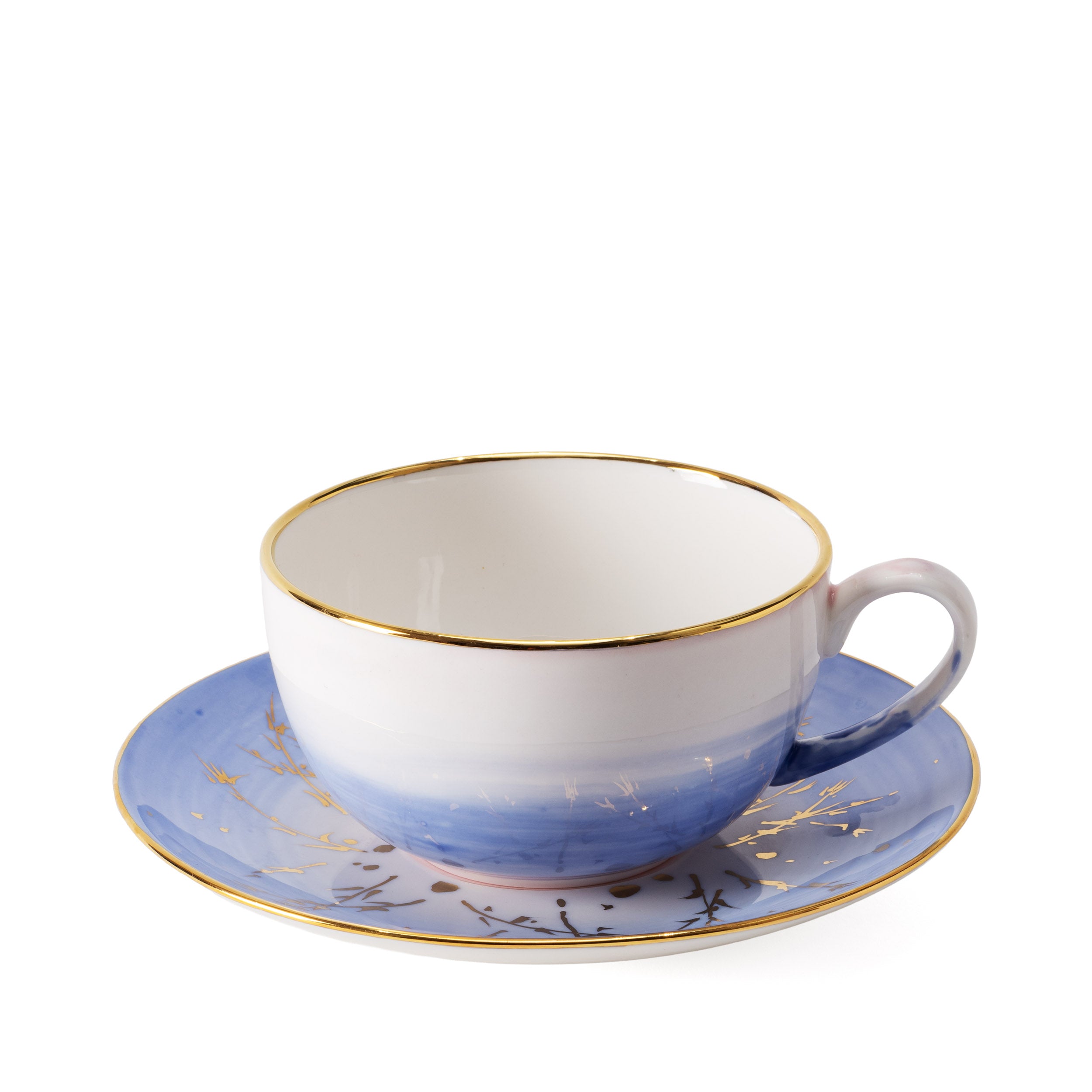 Grain Blue Cappuccino Cup & Saucer
