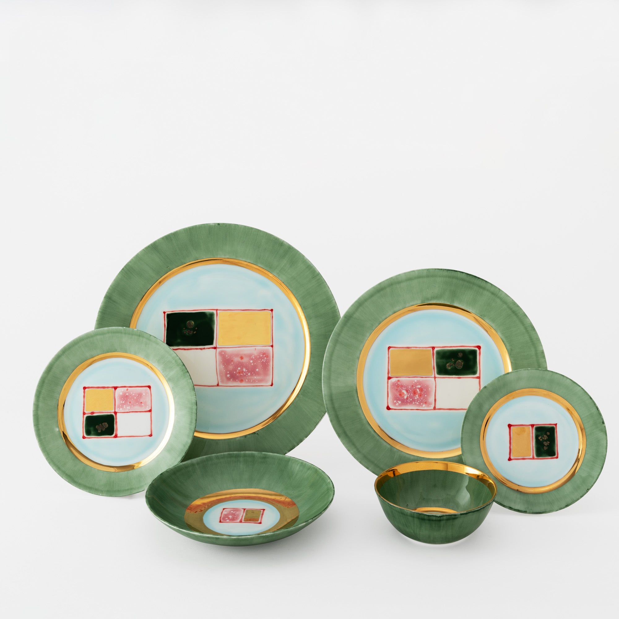 Jade Gold Dinner Set