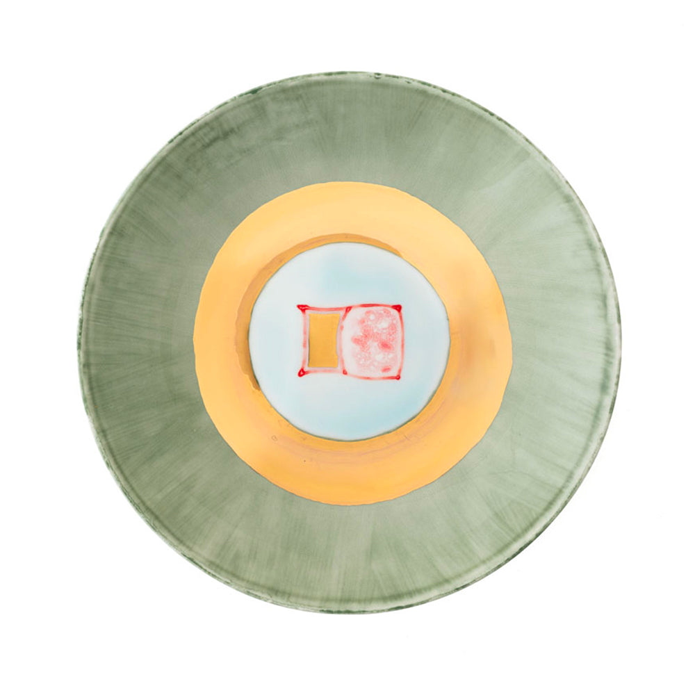 Jade Gold Soup Coupe Plate