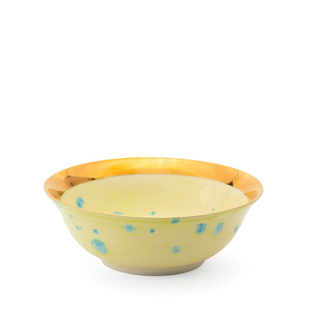 Lime Gold Salad Bowl