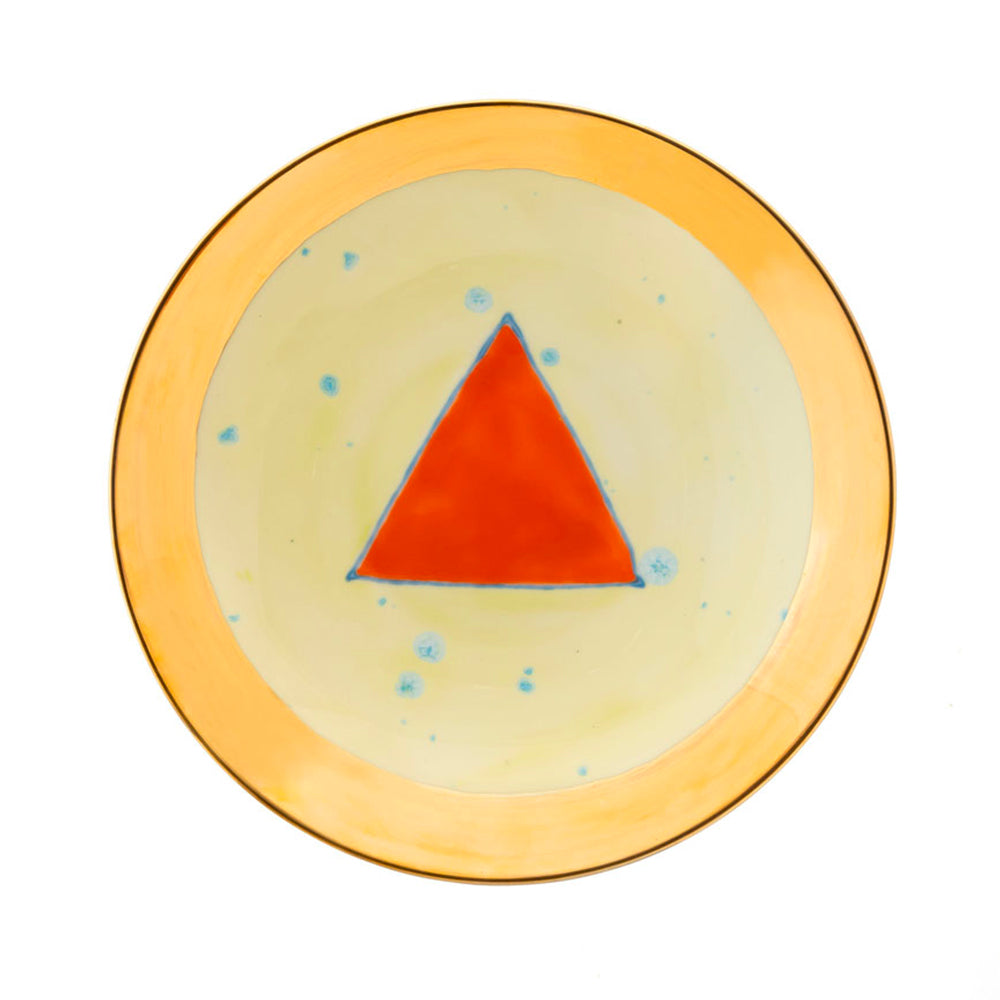 Lime Gold Soup Coupe Plate