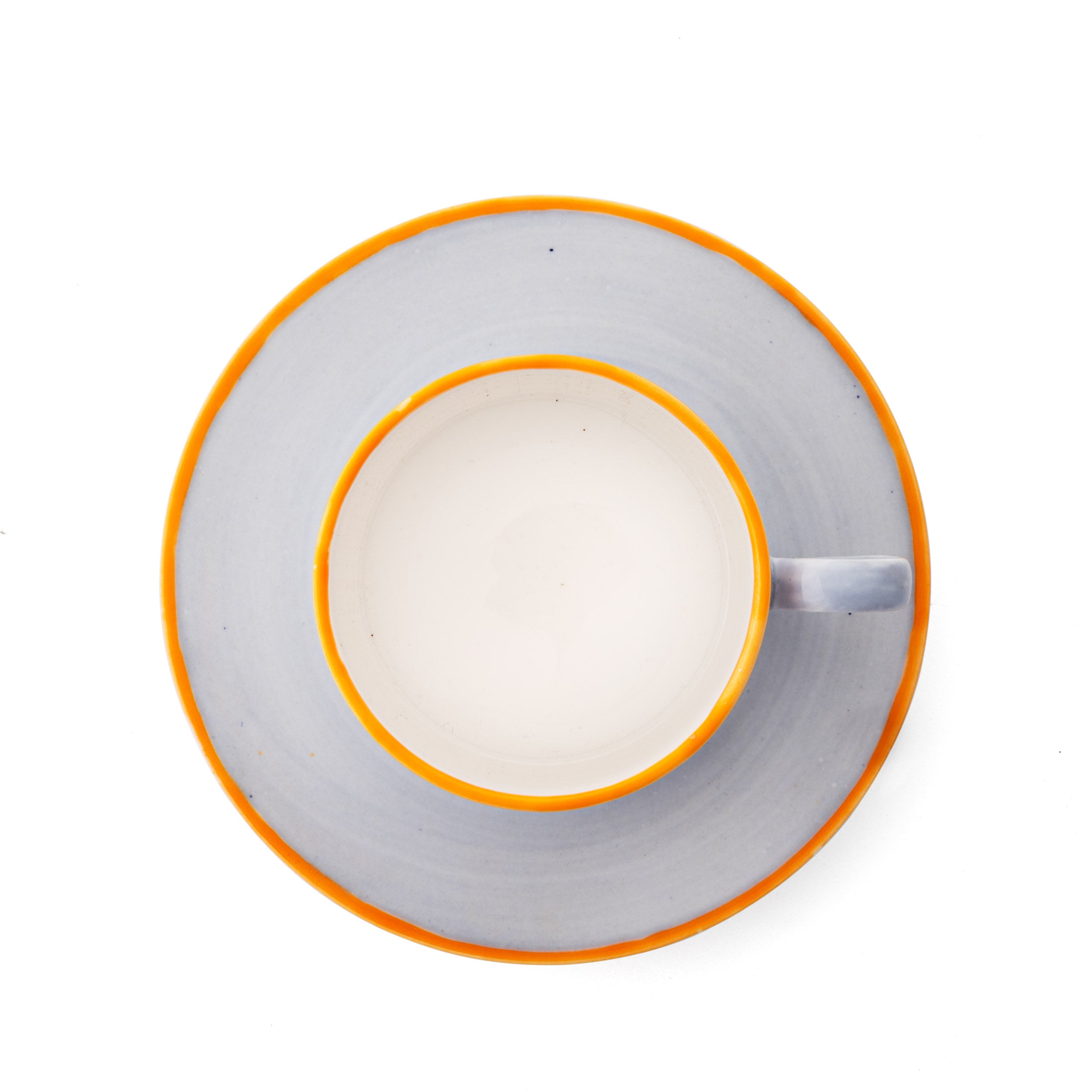 Murrine Gray Teacup & Saucer