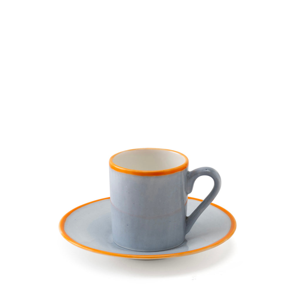 Murrine Gray Coffee Cup & Saucer