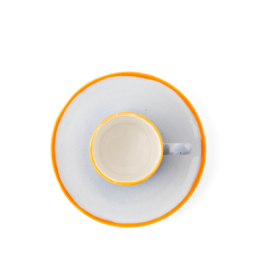 Murrine Gray Coffee Cup & Saucer