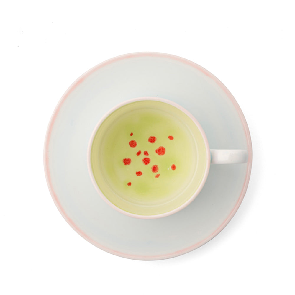 Murrine Green Teacup & Saucer