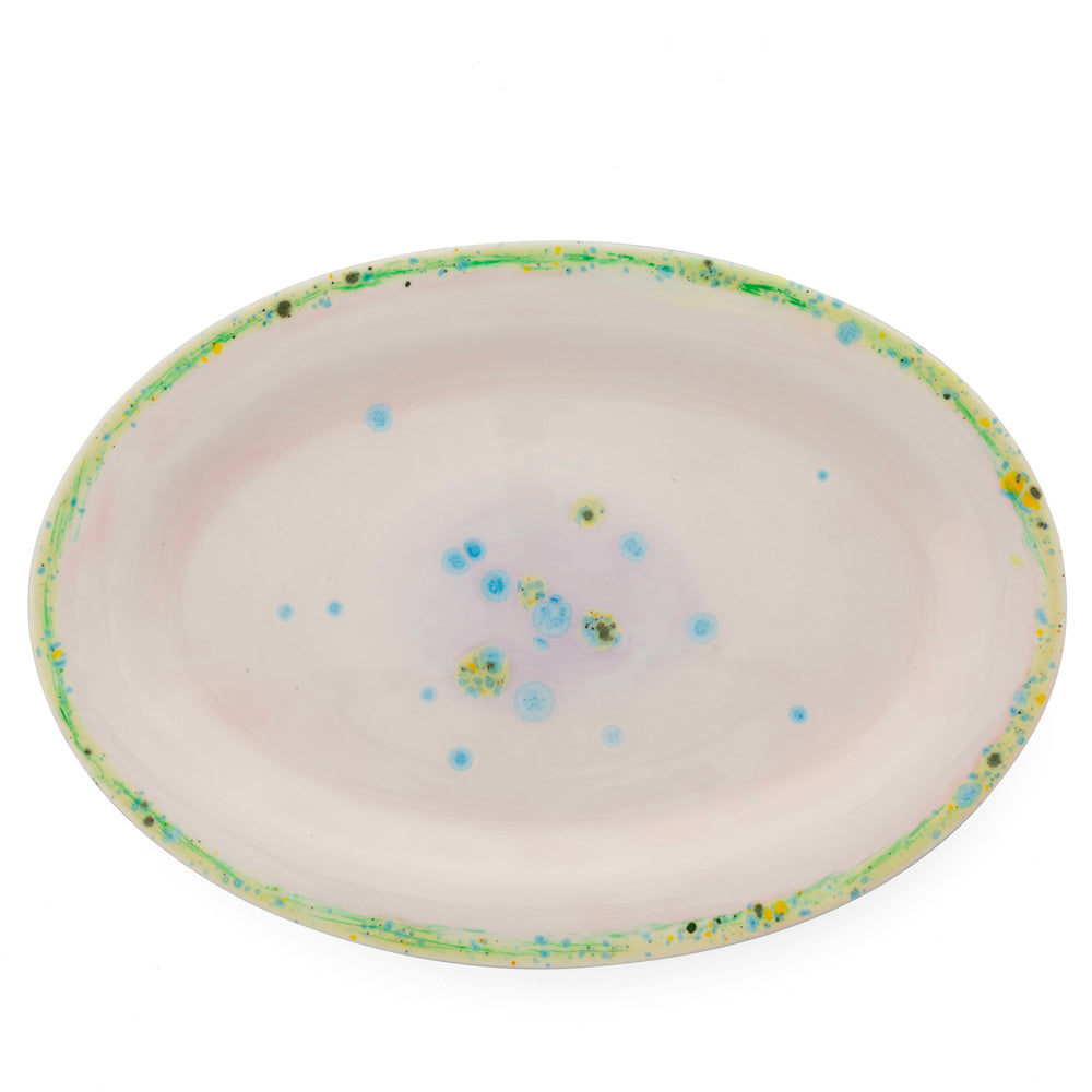 Murrine Lilac Oval Rim Platter