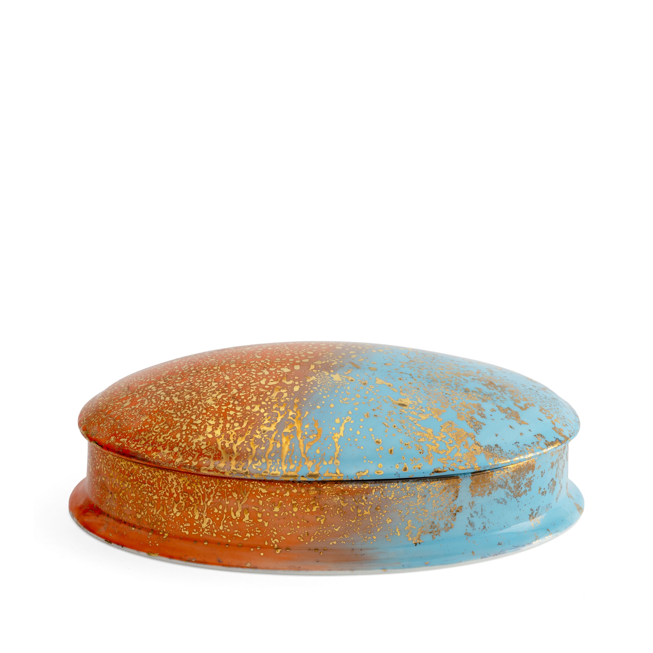 Orange Blue Oval Box