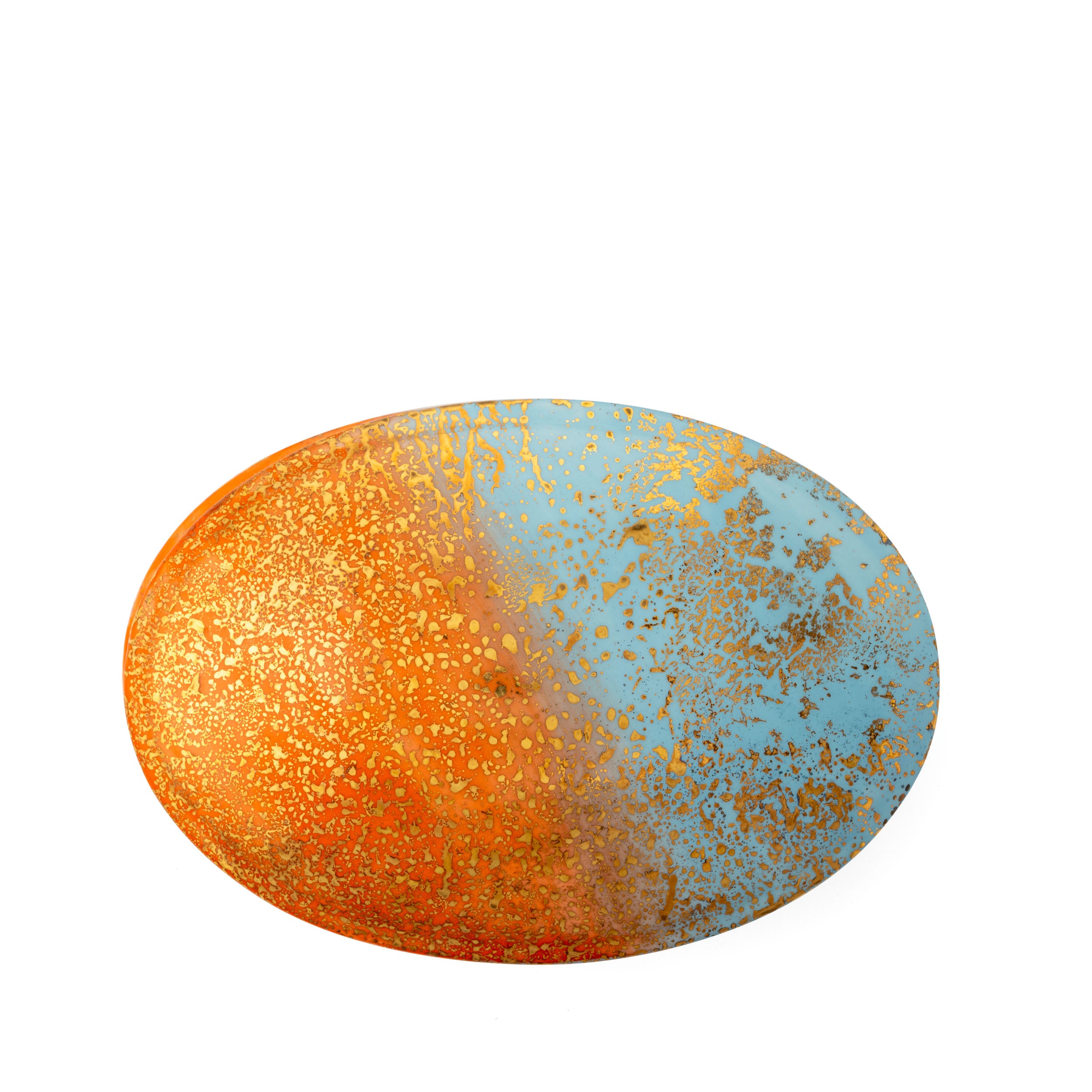 Orange Blue Oval Box