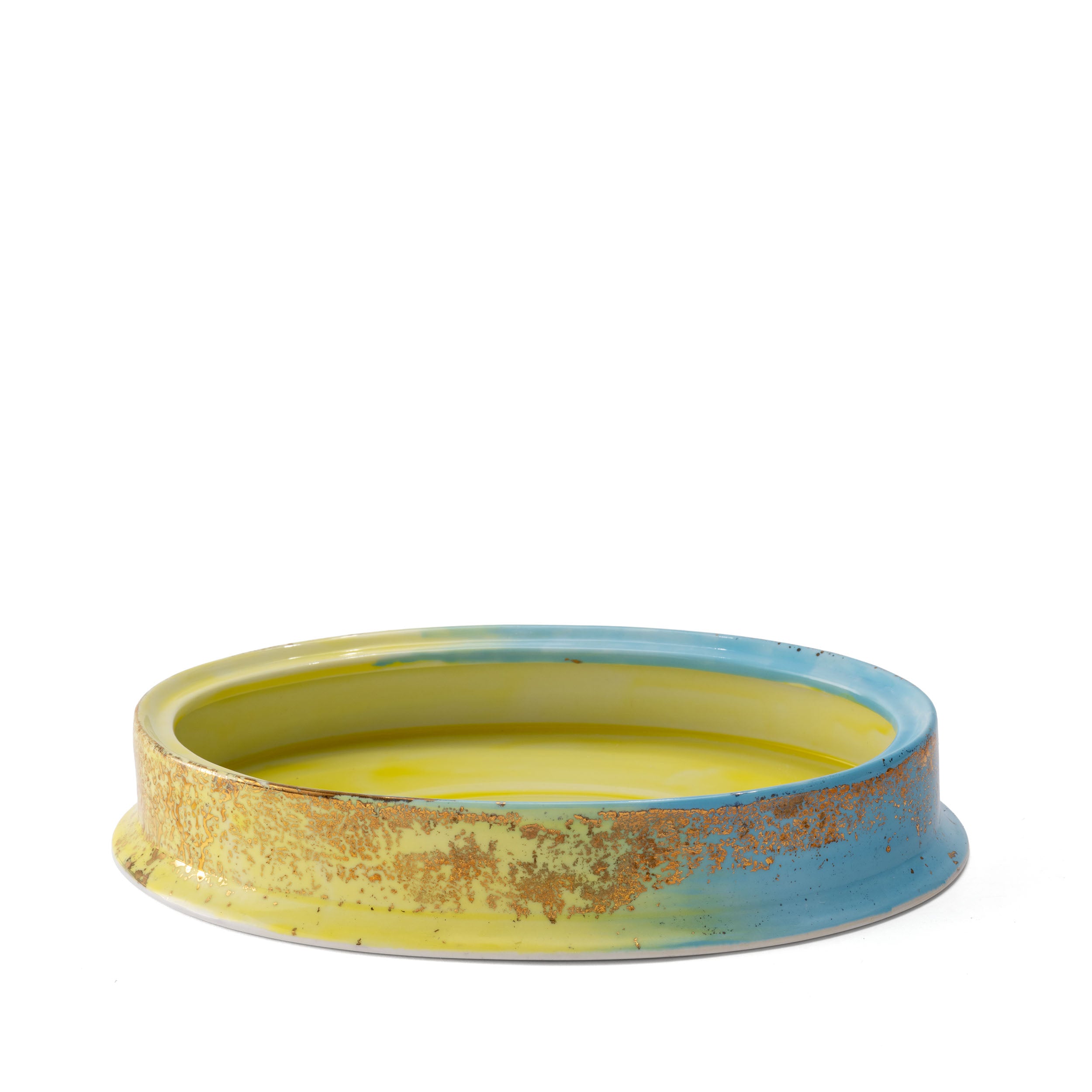 Yellow Blue Oval Box