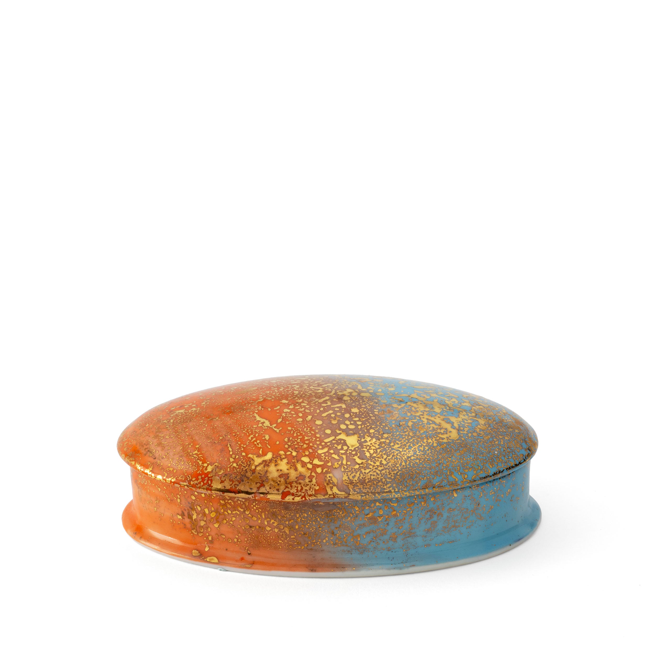 Orange Blue Small Oval Box