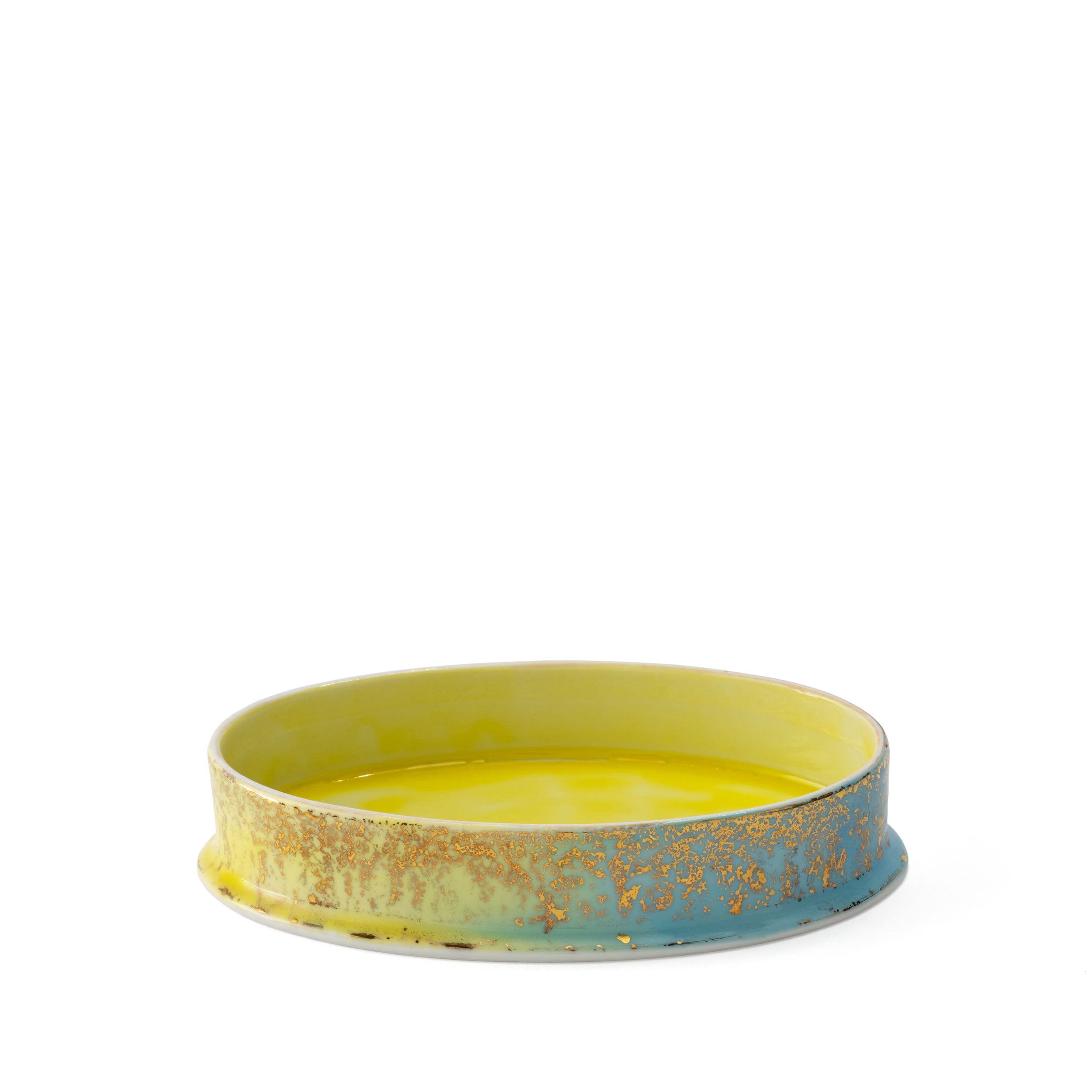 Yellow Blue Small Oval Box