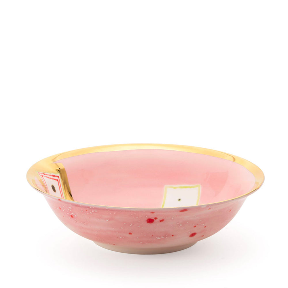Pink Gold Salad Bowl