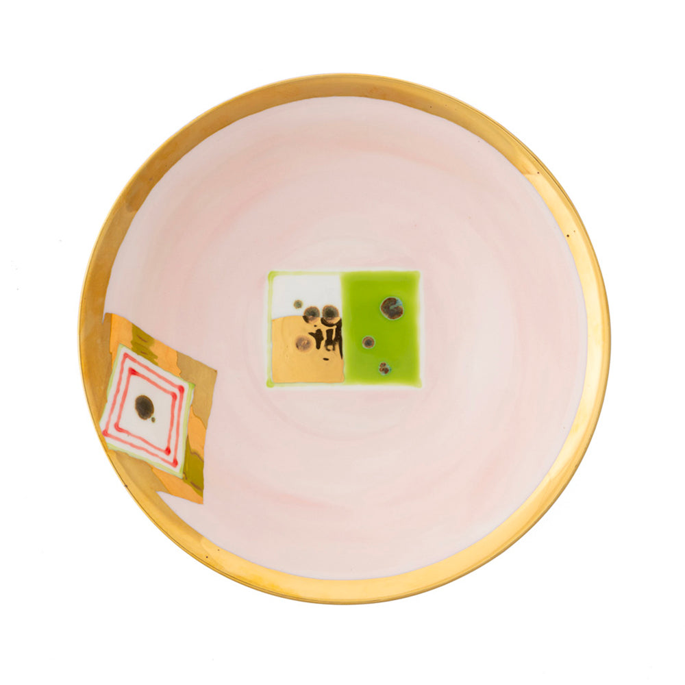 Pink Gold Salad Bowl