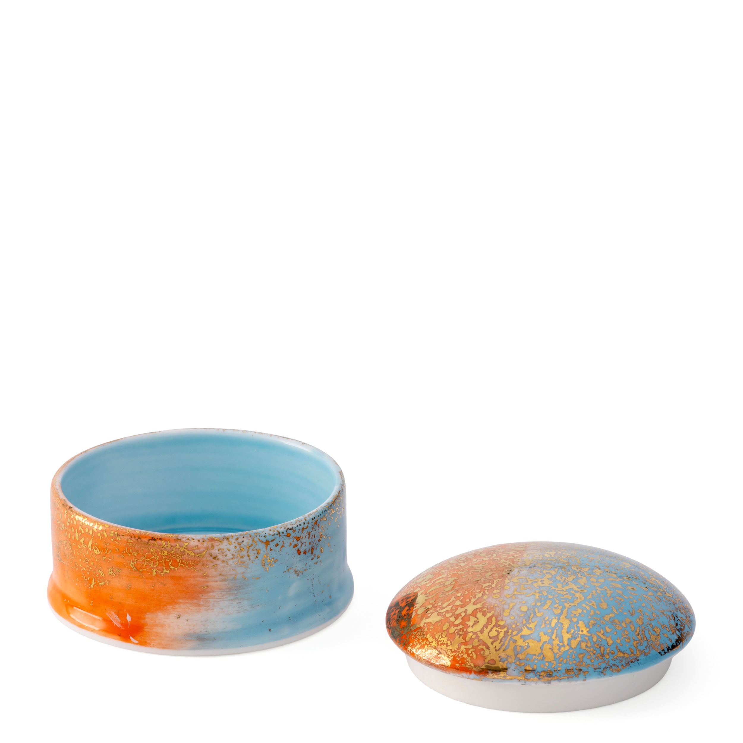 Orange Blue Round Box