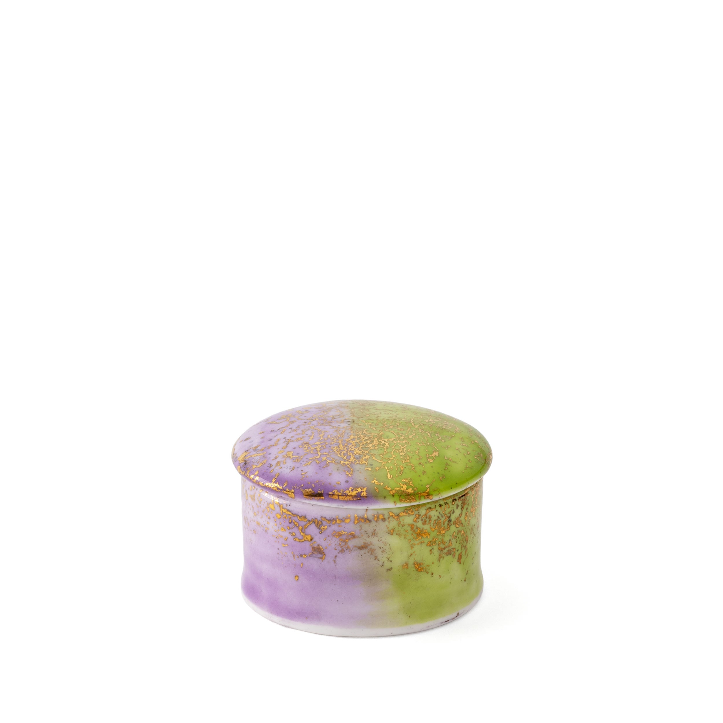 Purple Green Small Round Box