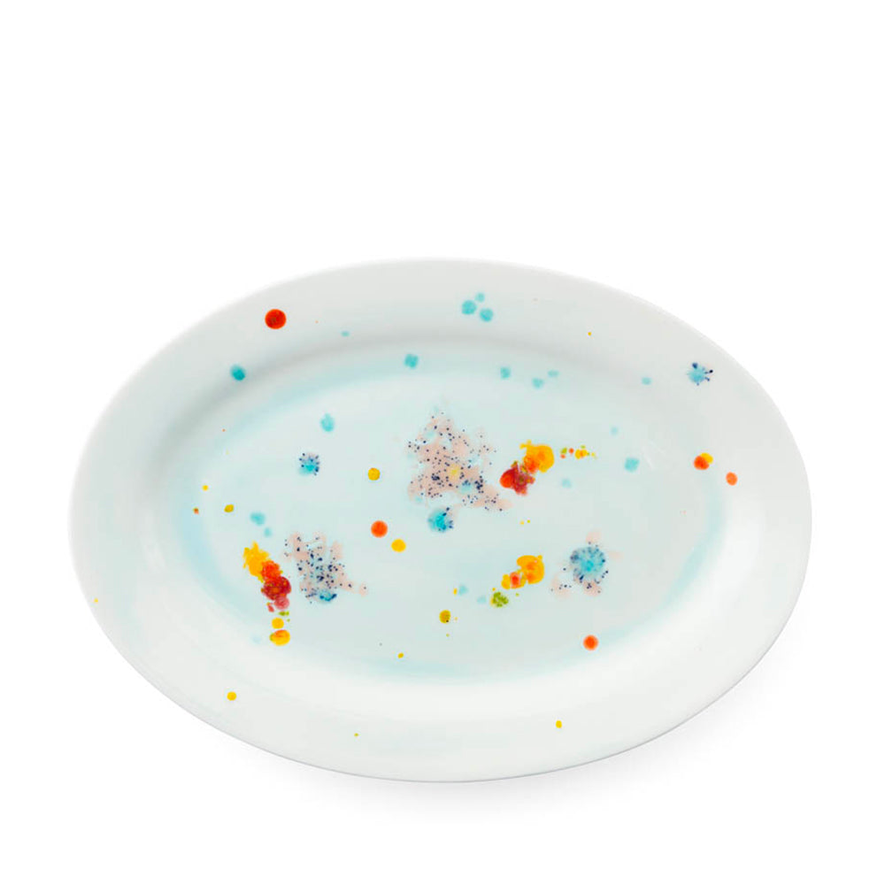 Piatto da portata ovale Seabed Blu