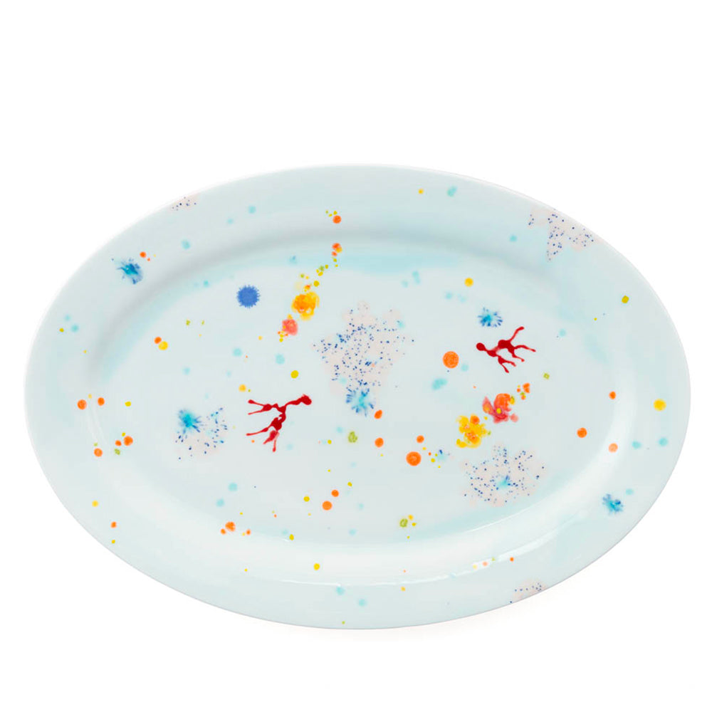 Piatto da portata ovale Seabed Blu