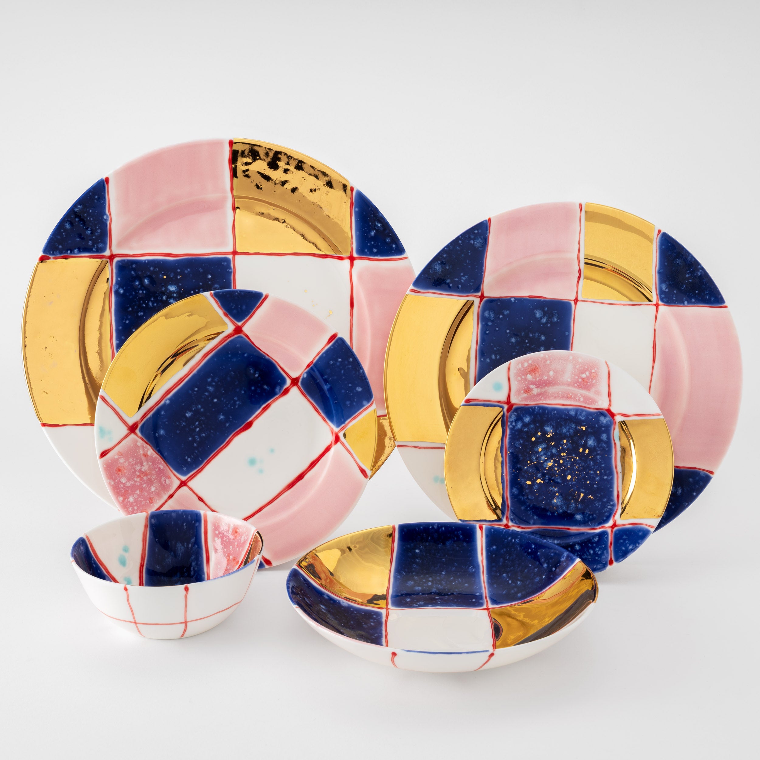 Tartan Gold Dinner Set