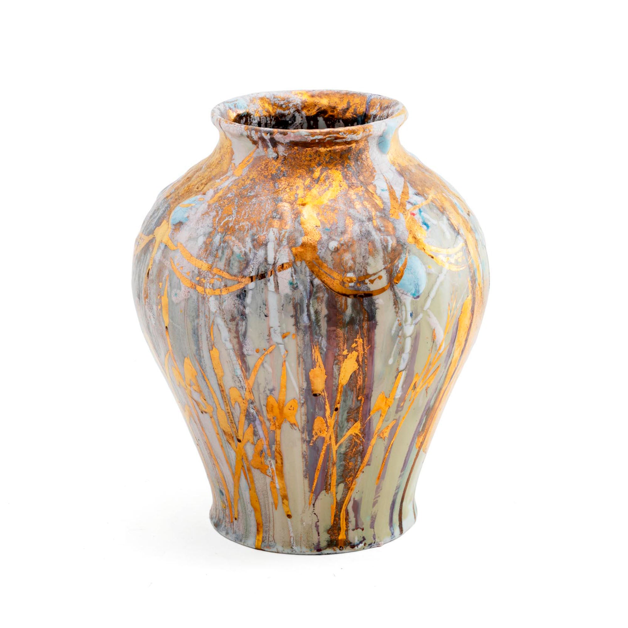 Golden Leaves Vase