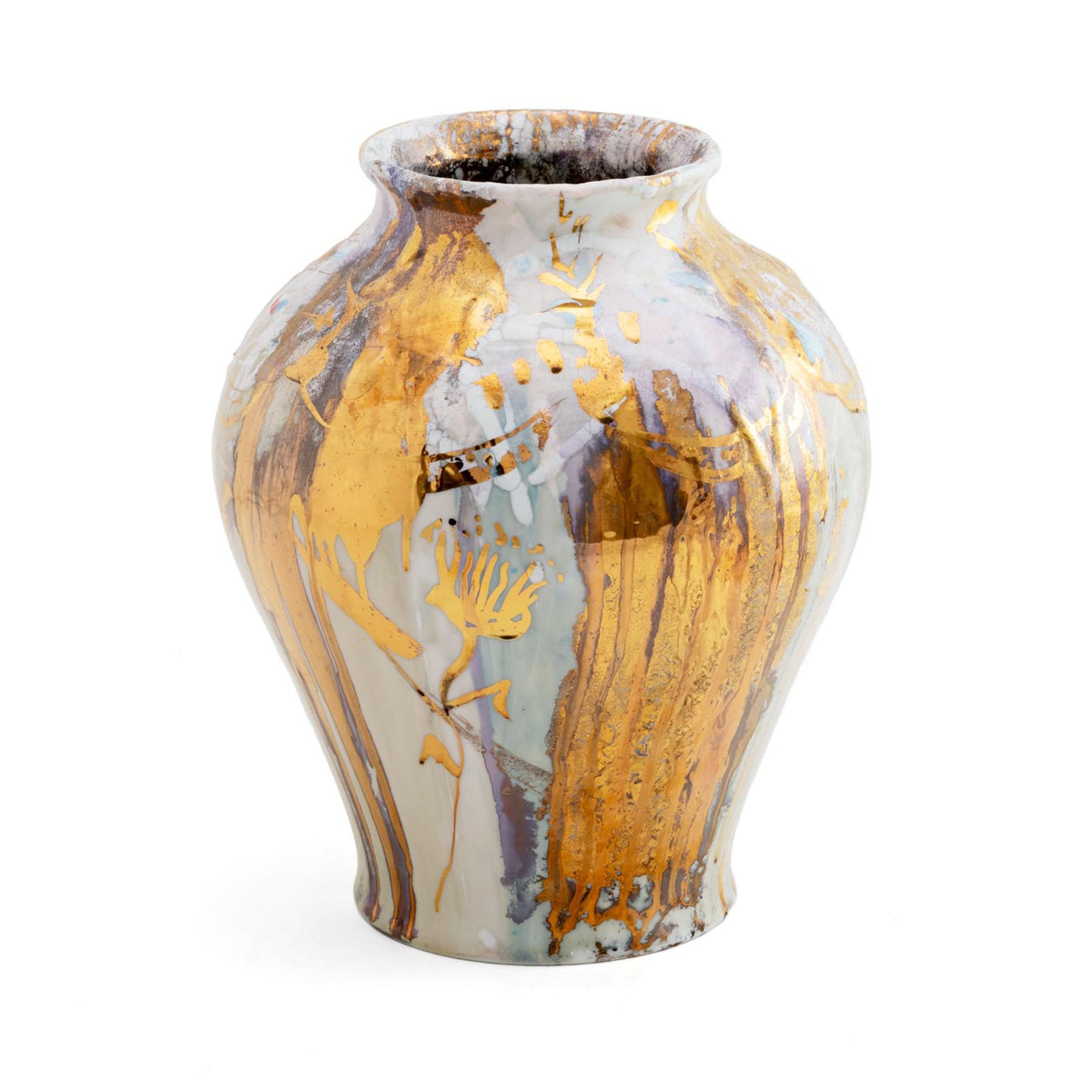 Golden Leaves Vase
