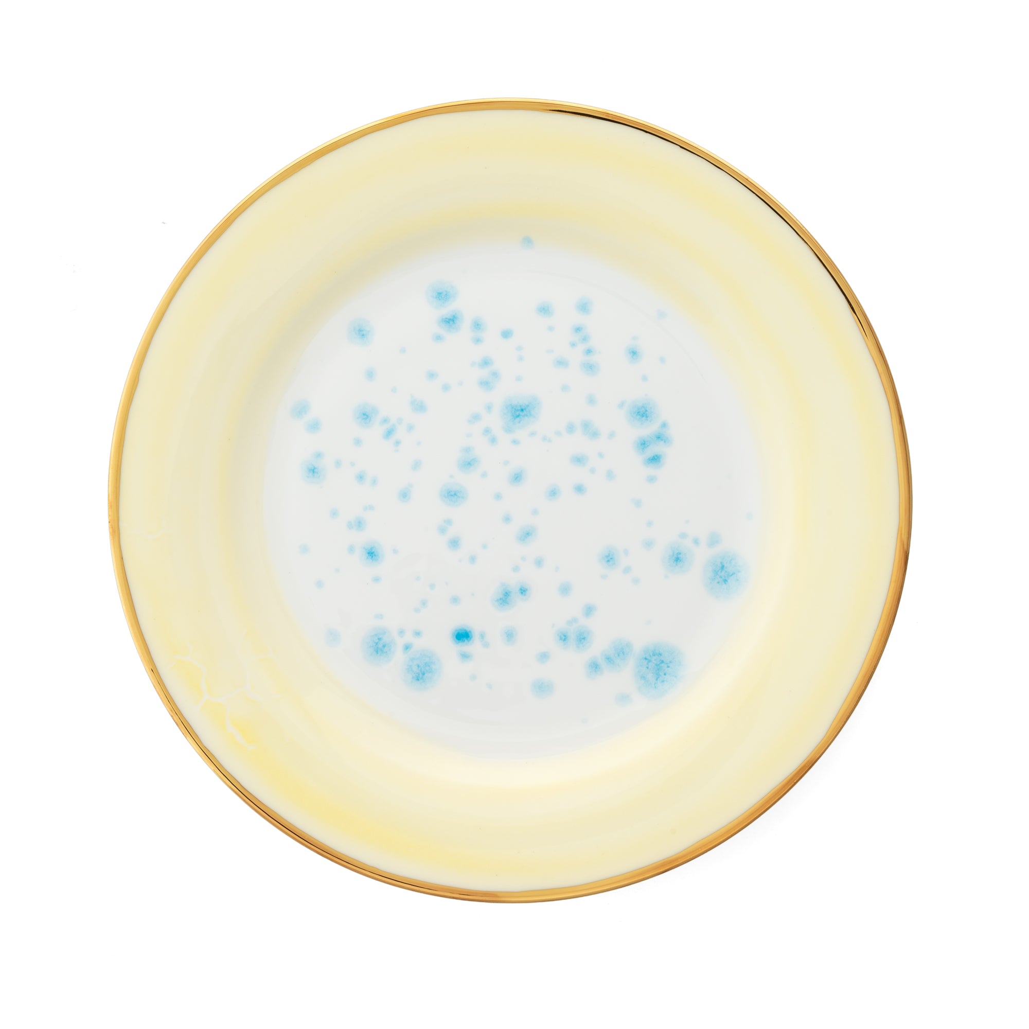 Alpine Yellow Dessert Rim Plate