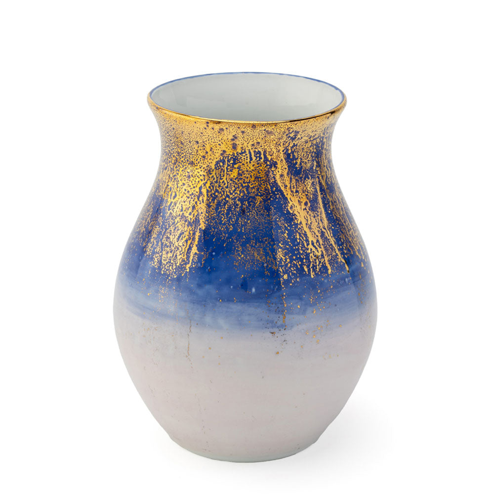 Golden Ash Blue Vase