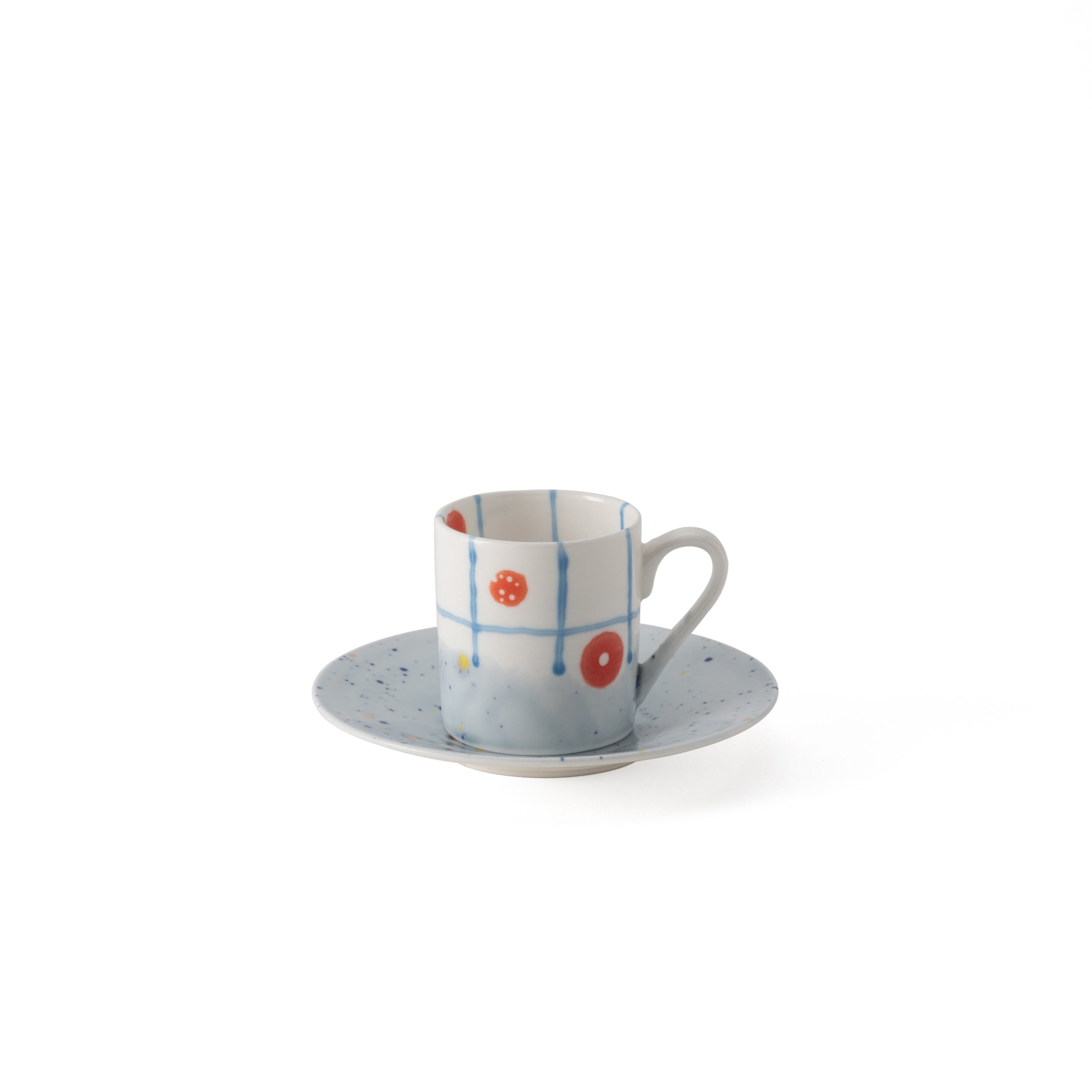 Blue Net Cofee Cup & Saucer