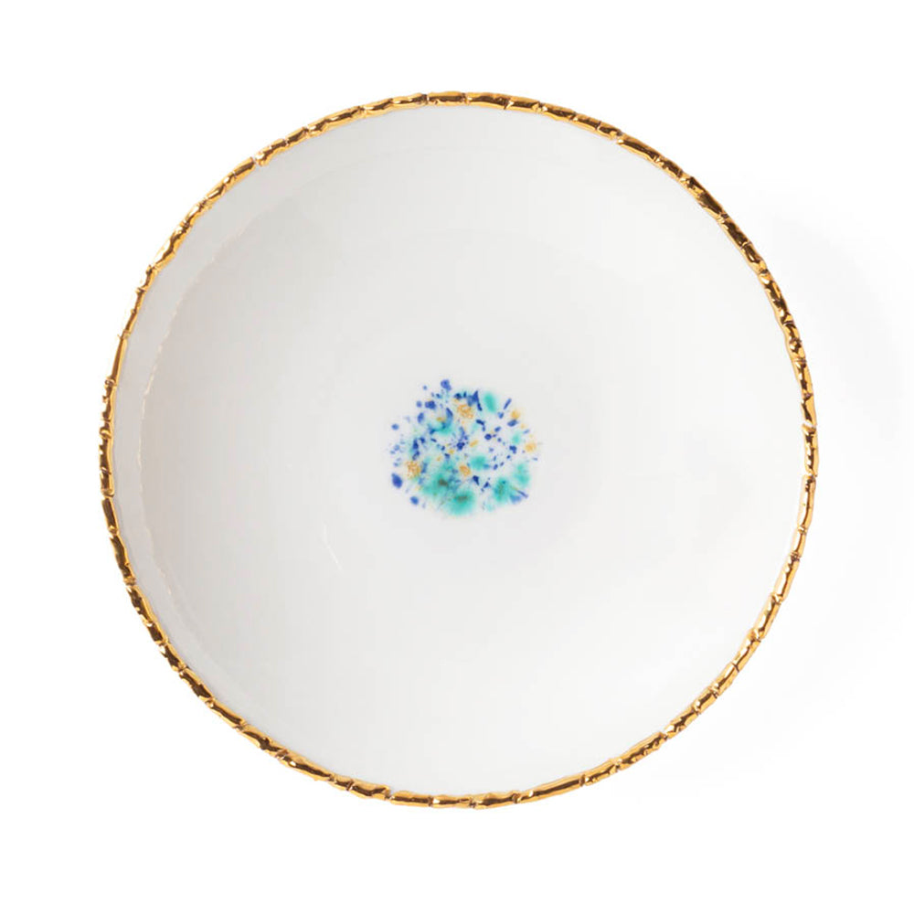Blue Marble Soup Coupe Plate