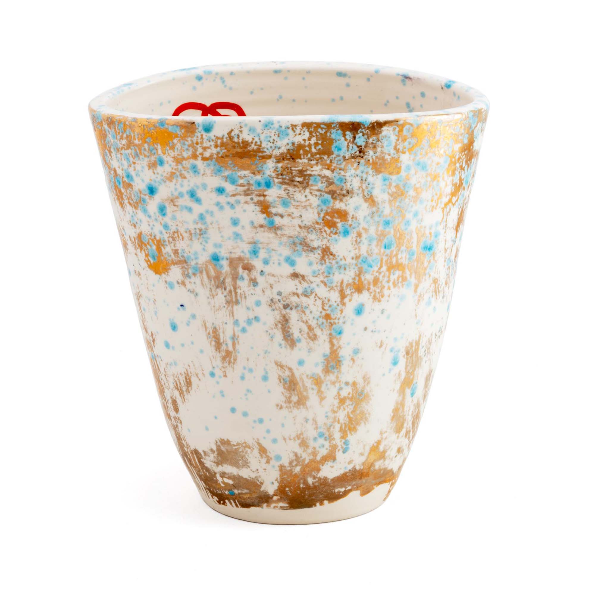 Sky Flowers Oval Vase