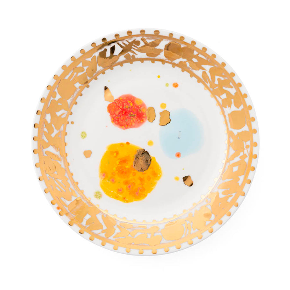 Piatto da dessert con bordo Caravaggio