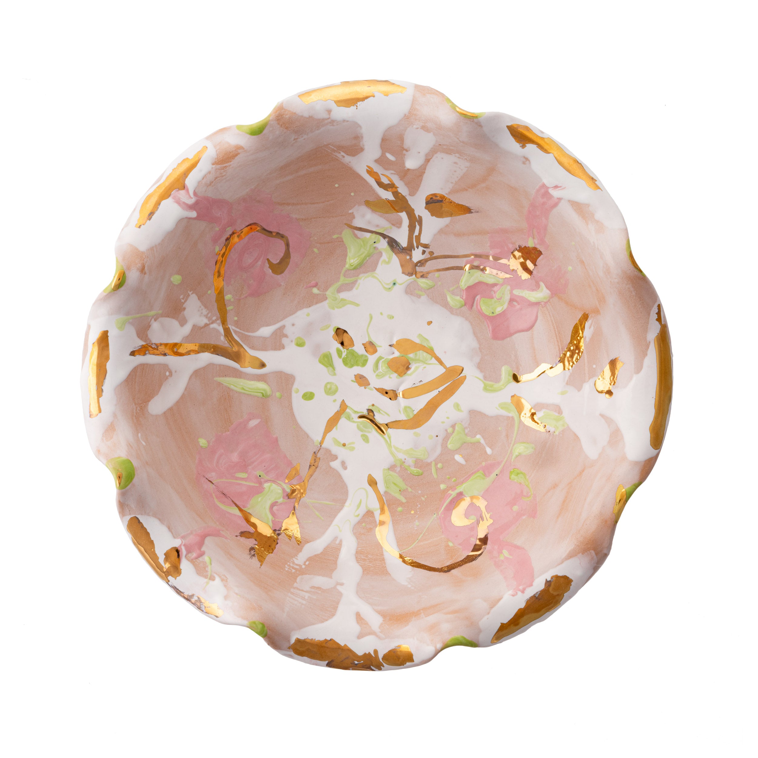 Ceramic Cake Stand Gold