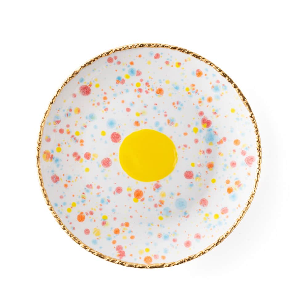 Confetti_Dessert Coupe Plate D22 Craquelé Edge