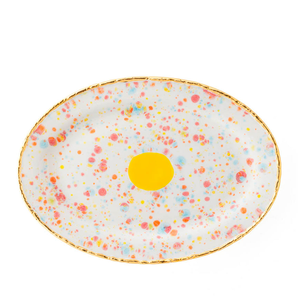 Confetti Oval Rim Platter