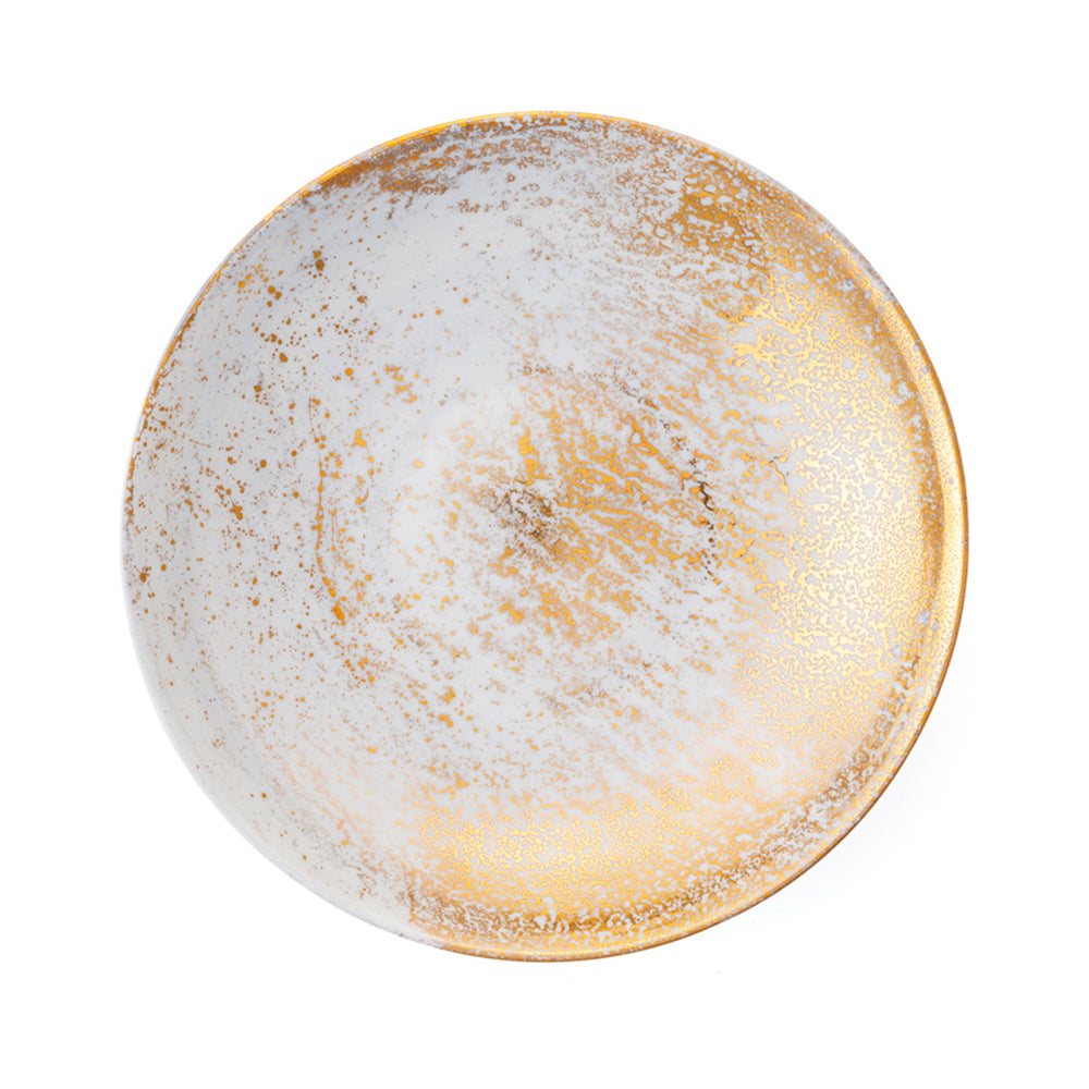 Golden Ash Blue Soup Coupe Plate