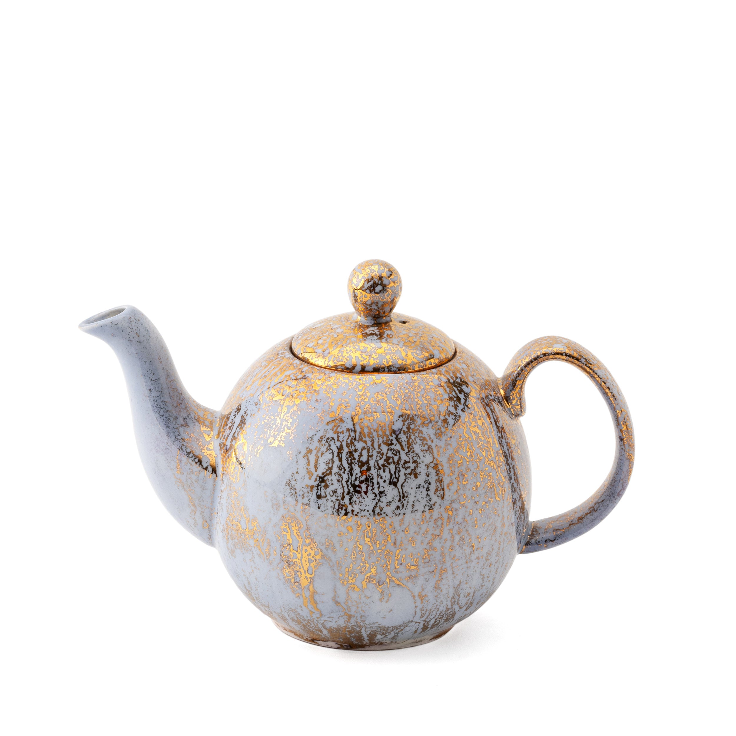 Golden Ash Blue Teapot