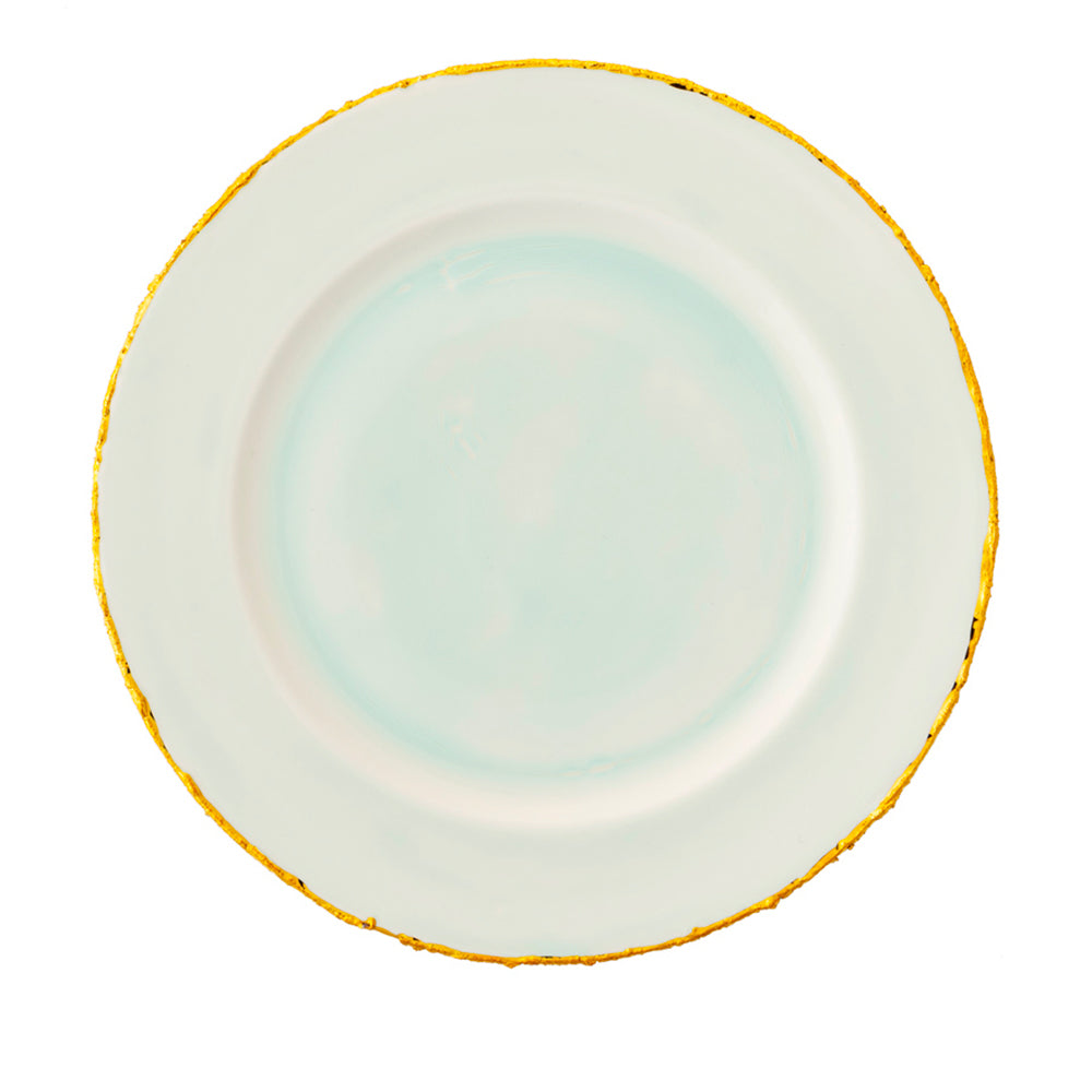 Golden Ash Mint Dinner Rim Plate