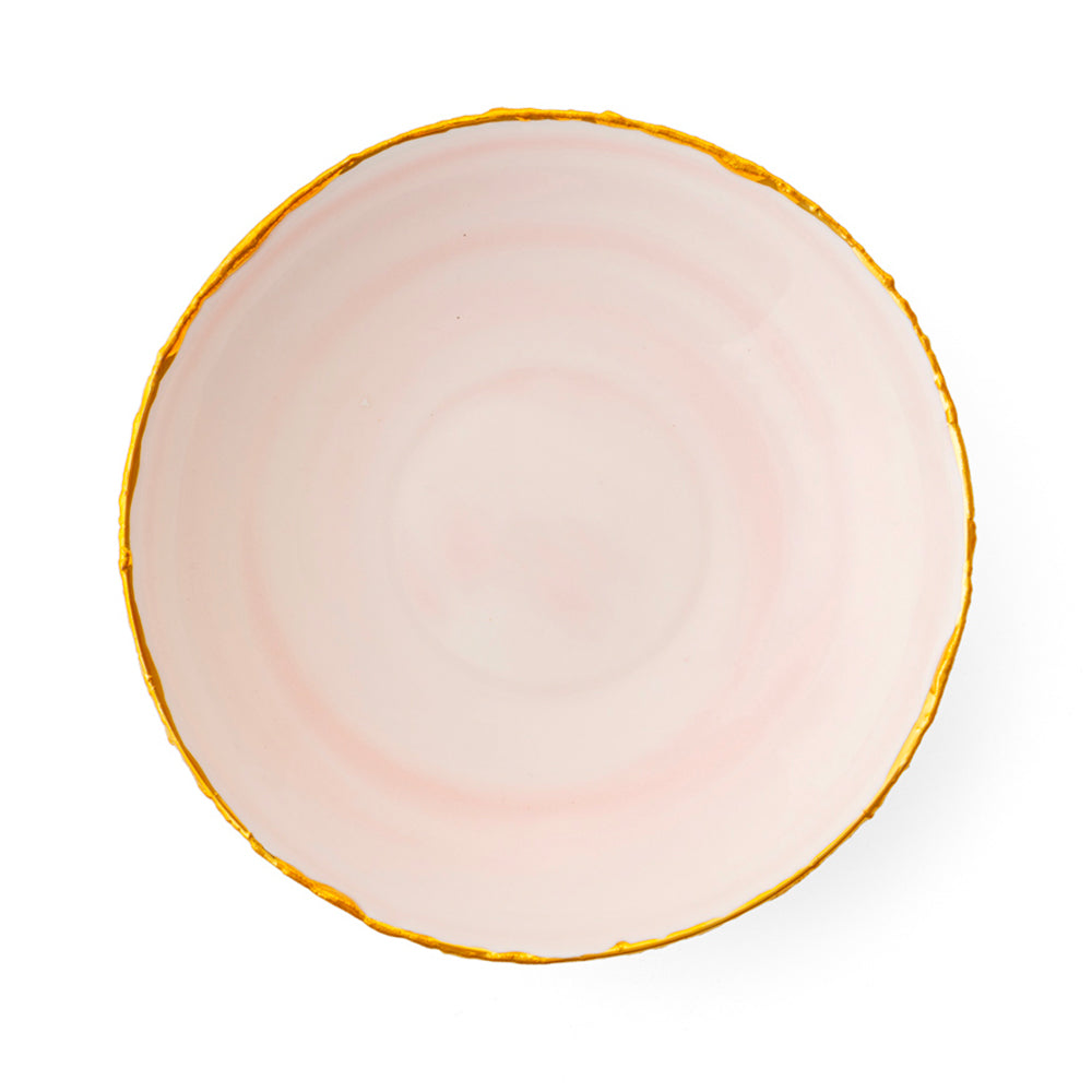 Golden Ash Pink Soup Coupe Plate Classic